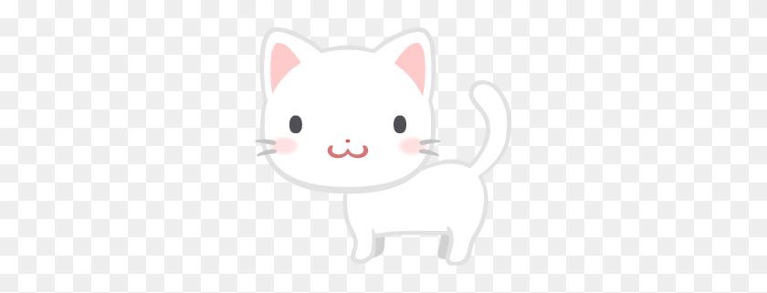 281x261 White Cat Free Png And Vector - White Cat PNG