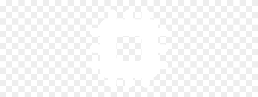 256x256 White Chip Icon - Chip PNG