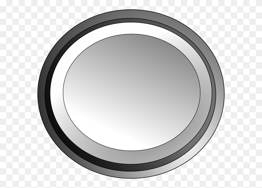 600x543 White Circle Button Clip Art - White Oval PNG