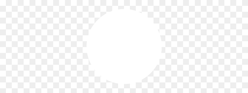 256x256 White Circle Icon - Round Square PNG