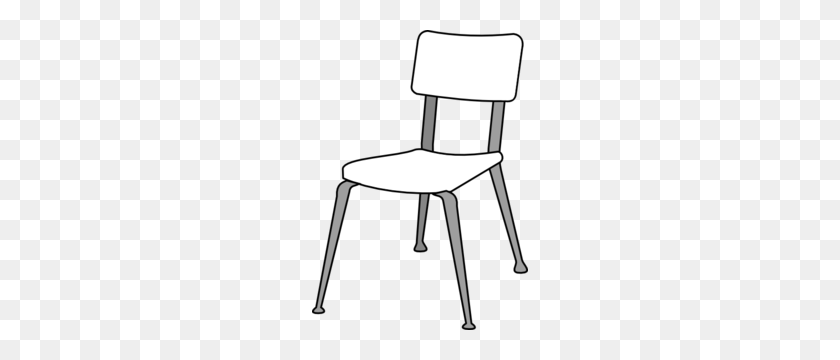 216x300 White Classroom Chair Clip Art - Student Clipart Black And White