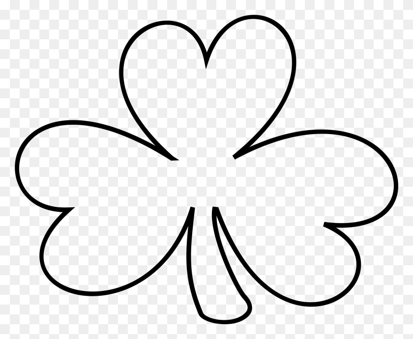 2064x1668 White Clipart Shamrock - Jelly Clipart Black And White