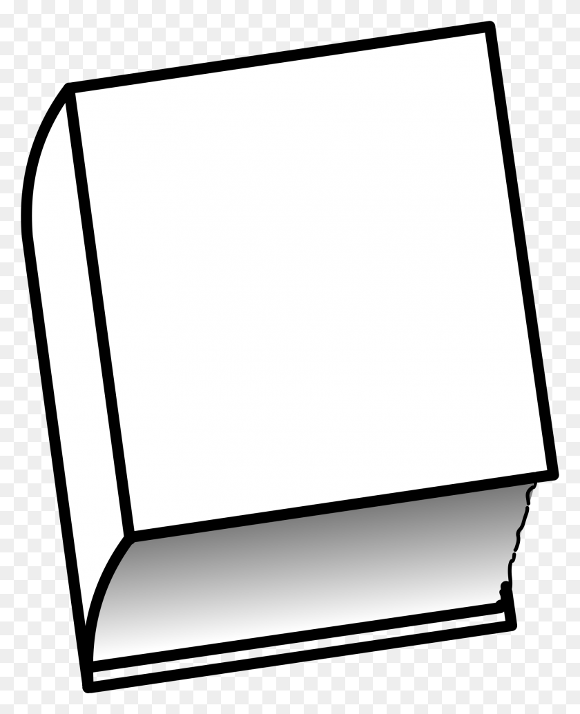 1752x2189 White Closed Book Clip Art At Clker Com Vector Online Clipart - Book And Pencil Clipart