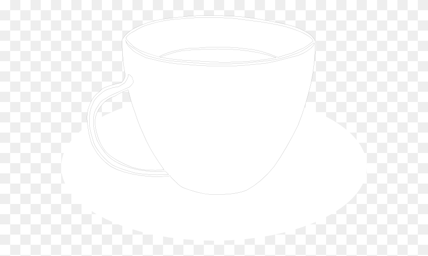 600x442 Белый Кофе Клипарт - Кофейная Кружка Клипарт Черный И Белый