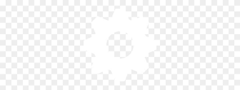 256x256 White Cog Icon - Cog PNG