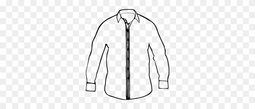 276x300 White Collared Shirt Clip Art - Shirt And Tie Clipart