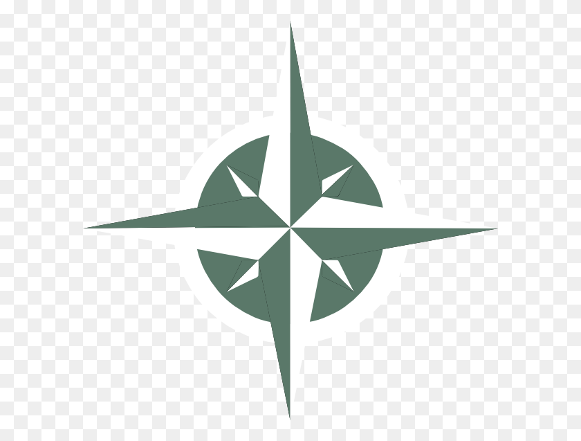 600x577 White Compass Rose Png Clip Arts For Web - Compass Rose PNG