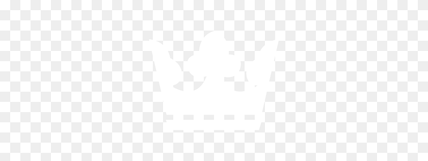 256x256 White Crown Icon - White Crown PNG