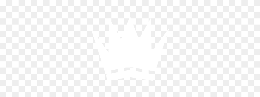 256x256 White Crown Icon - White Crown PNG