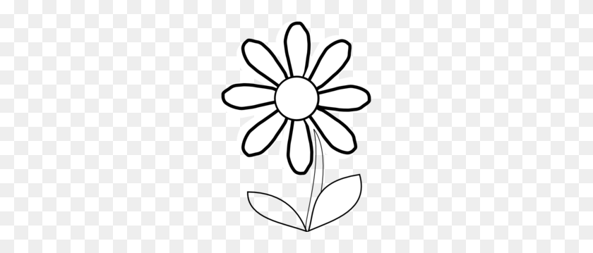 213x299 White Daisy With Stem Clip Art - White Daisy Clipart