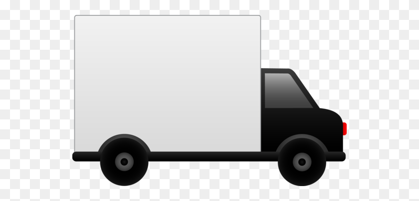 550x344 White Delivery Truck - Delivery Truck Clipart