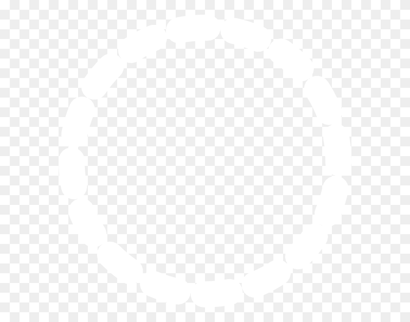 600x600 Белый Пунктирный Круг Контур Клипарт - Белый Круг Png