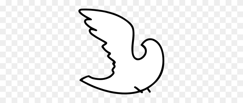 297x299 White Dove Clip Art - White Dove Clipart