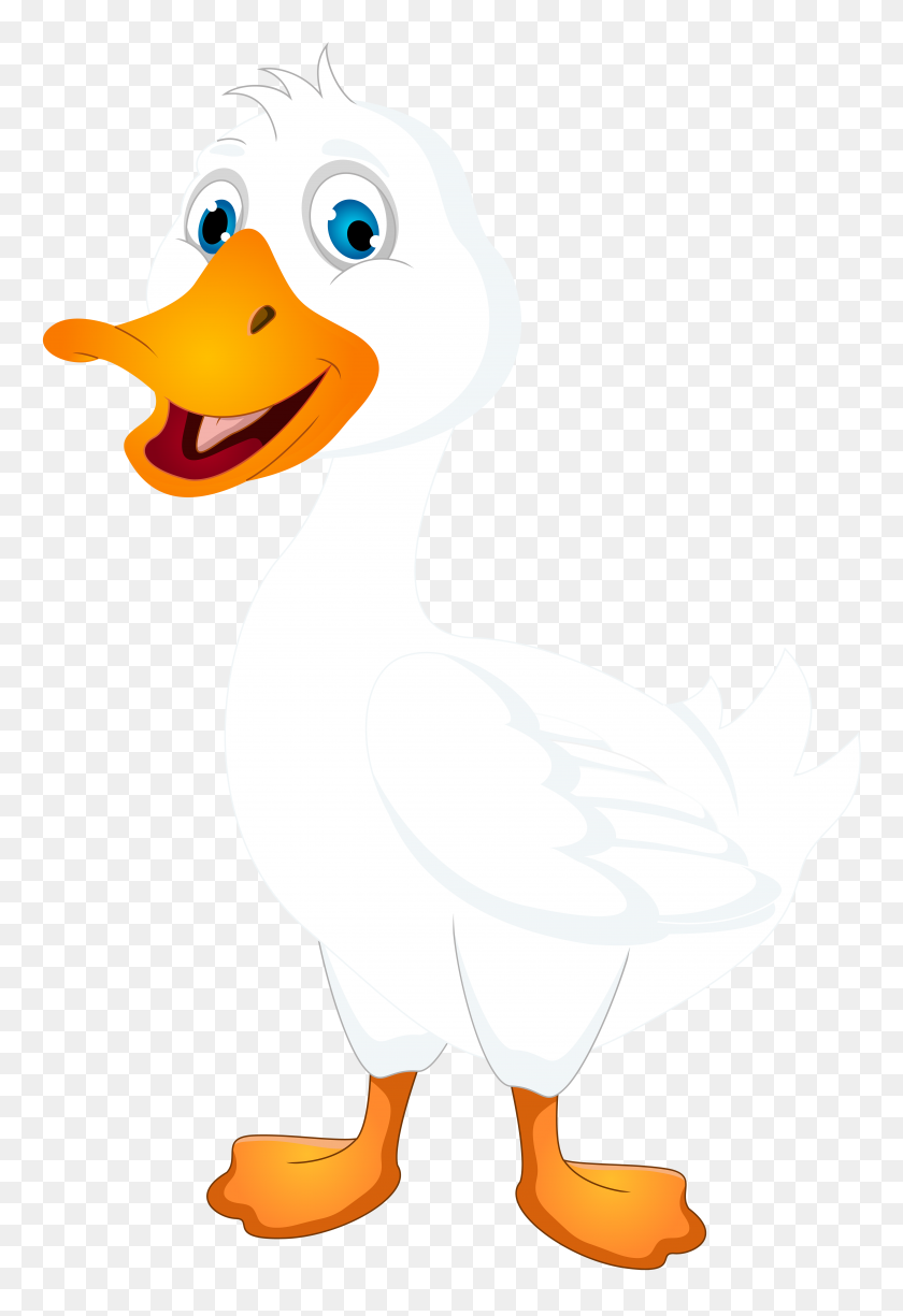 5352x8000 White Duck Cartoon Png Clip Art - Duck Clipart