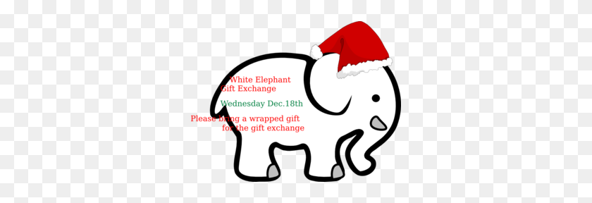 298x228 White Elephant With Red Bow Clip Art - Exchange Clipart