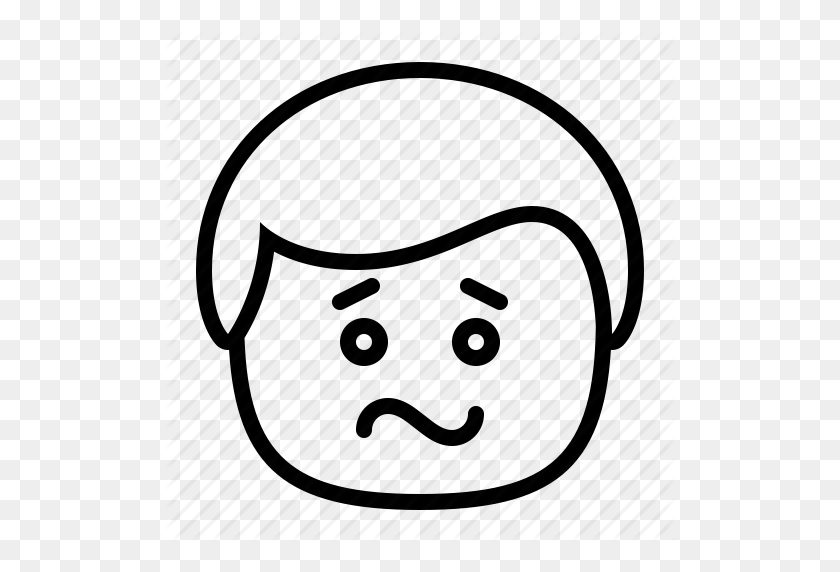 512x512 White Emoji Clipart, Explore Pictures - Sad Face Clipart Black And White