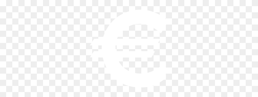 256x256 Иконка Белый Евро - Евро Png