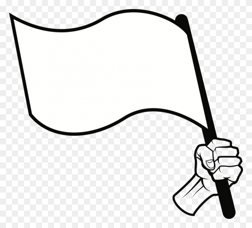 838x750 White Flag Surrender Flag Of Afghanistan - Usa Flag Clipart Black And White