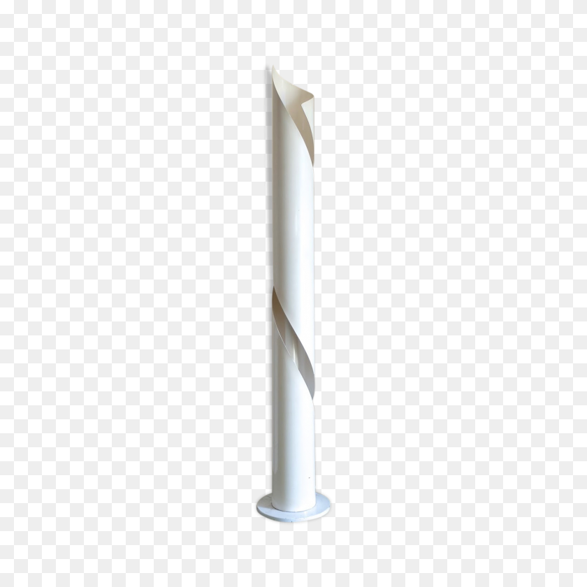 1457x1457 White Floor Lamp In Twisted Metal, Early - Silver Banner PNG