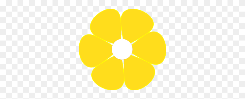 300x282 White Flower Clipart Yellow Daisy - Yellow Daisy Clipart