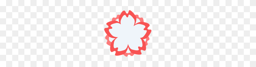 160x160 White Flower Emoji On Messenger - Flower Emoji PNG