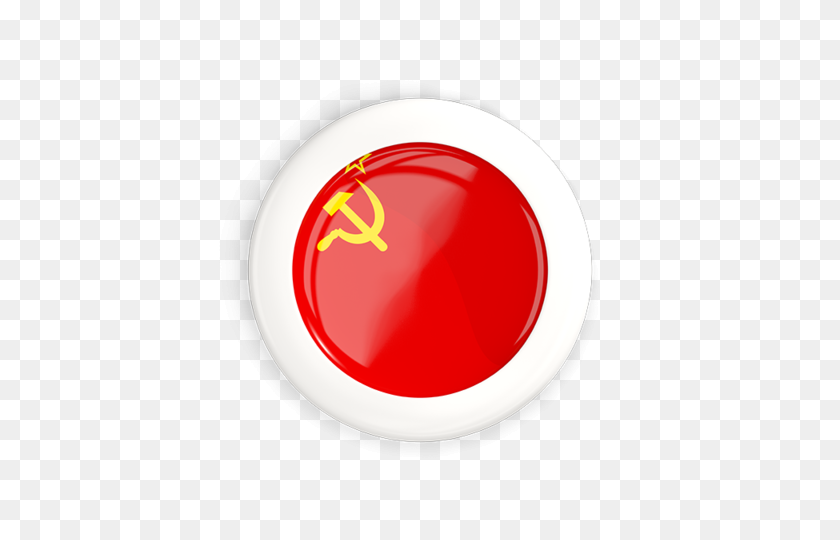 640x480 Botón Redondo Enmarcado Blanco Ilustración De La Bandera De La Unión Soviética - Unión Soviética Png