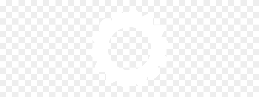 256x256 White Gear Icon - Gear Icon PNG