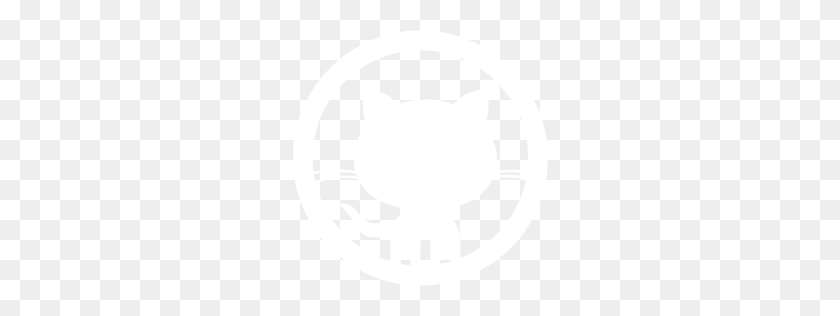 256x256 Белый Значок Github - Логотип Github В Формате Png