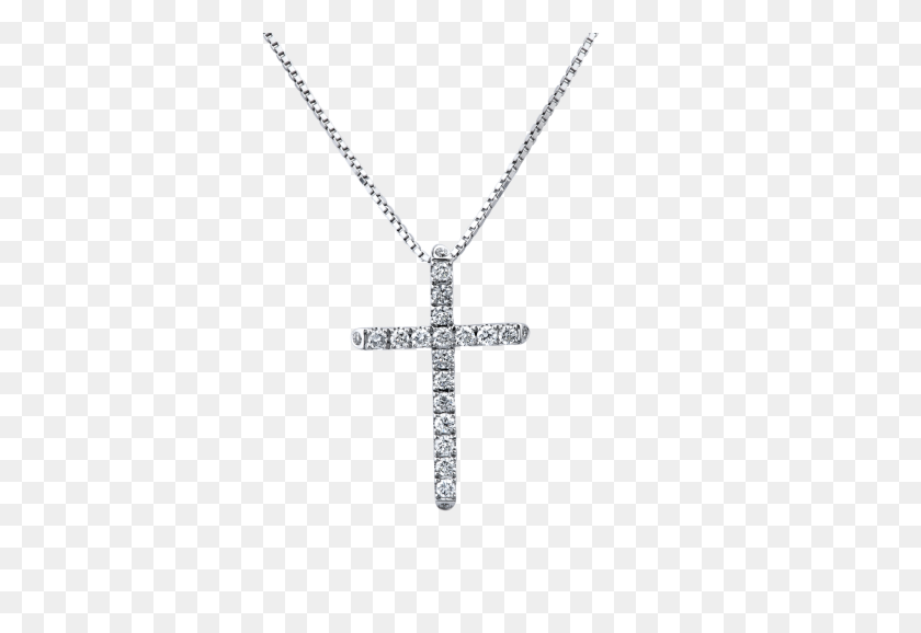 1999x1328 Ожерелье Крест Из Белого Золота С Бриллиантом - Золотой Крест Png
