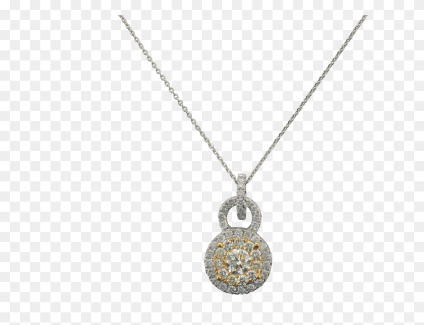 1000x750 White Gold White And Yellow Diamond Pendant Scottsdale Fine - Gold Necklace PNG