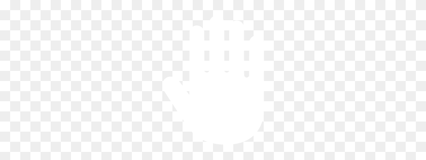 256x256 White Hand Cursor Icon - Hand Icon PNG