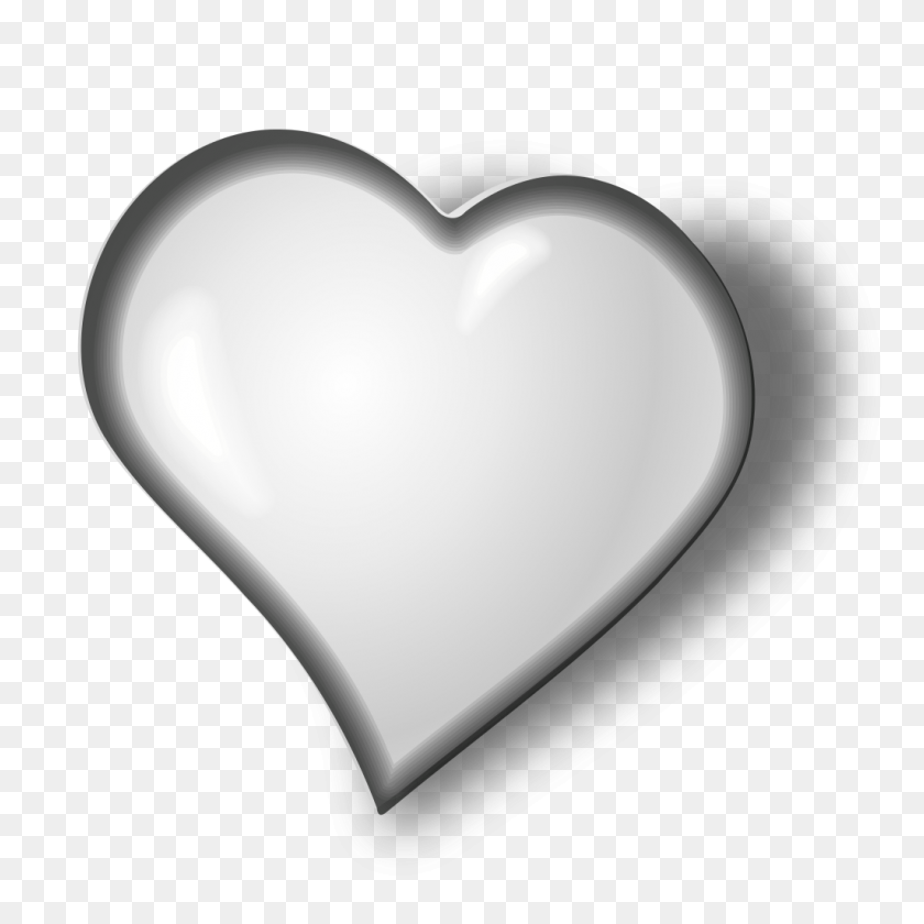 1024x1024 White Heart - White Heart PNG