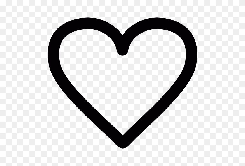 512x512 Белое Сердце - Символ Сердца Png