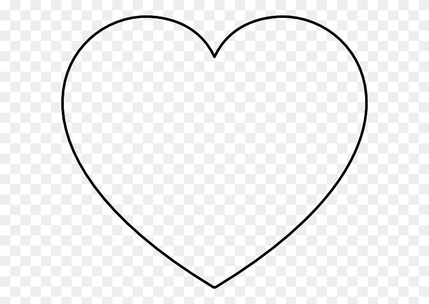 600x534 White Heart Clipart Png - Heart PNG Black