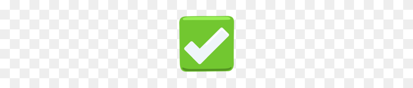 120x120 Blanco Pesado Marca De Verificación Emoji - Verificación Verde Png