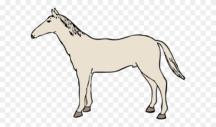 600x436 White Horse Clipart - Horse Clipart PNG