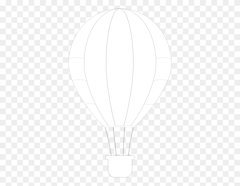 360x592 White Hot Air Balloon Clip Art - Hot Air Balloon Black And White Clipart