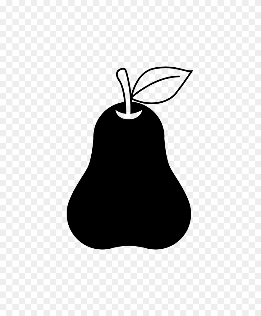 1625x2000 White Hourglass Outline Clip Art - Pear Clipart Black And White