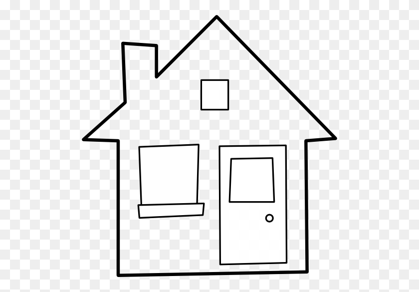 512x525 White House Clipart Rumah - Roof Clipart Black And White