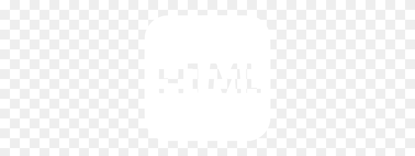 256x256 White Html Icon - Html PNG