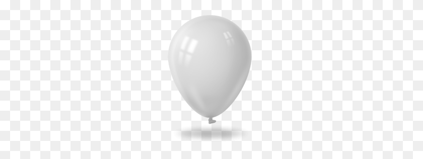256x256 White Icon - White Balloons PNG