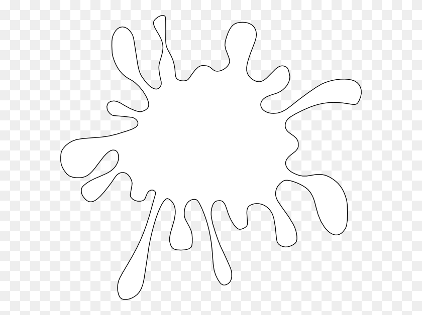 600x568 White Ink Spot Clip Art - Ink PNG