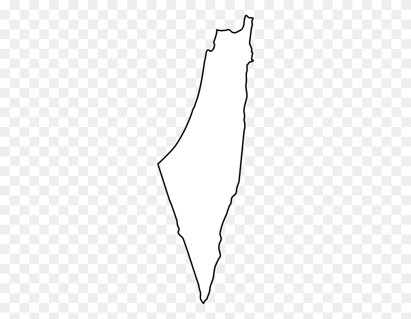 198x593 White Israel Map Clip Art - Israel Map Clipart