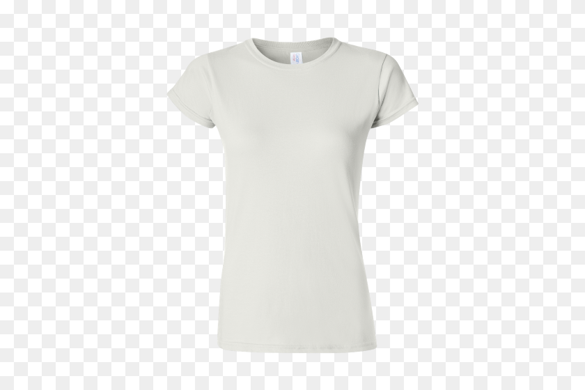 400x500 White Ladies 'Softstyle Equipada Camiseta Camisetas Elefante - Camisa Blanca Png