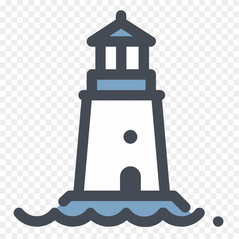 1600x1600 White Lighthouse Icon - Light House PNG