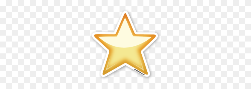 238x240 Blanco Medio Estrella Foi Emoji Pegatinas, Emoji - Etiqueta Engomada De La Estrella Png