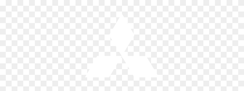 256x256 Значок Белый Мицубиси - Логотип Митсубиси Png