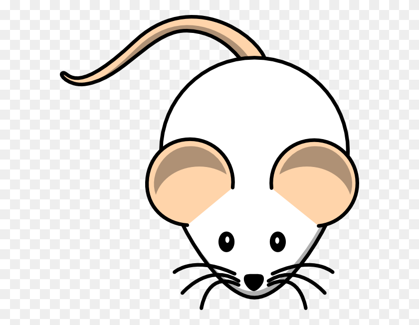 600x592 White Mouse Pink Tail Clip Art - I Know Clipart