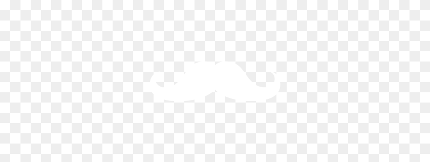 256x256 White Mustache Icon - Mustache PNG
