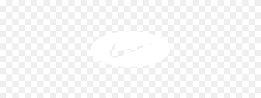256x256 Значок Белый Nike - Белый Логотип Nike Png